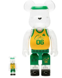 x Bodega x NBA BE@RBRICK 400% und 100% Figuren-Set - Grün