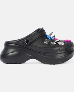 X Crocs Plateau-Clogs Schwarz