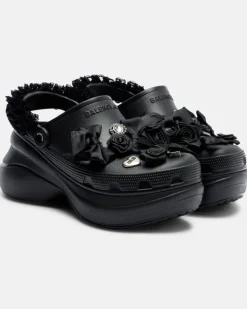 X Crocs Slingback-Slippers Jibbitz Schwarz