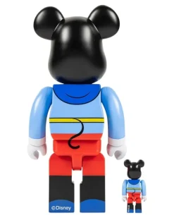 x Disney Mickey Mouse BearbrBrave Little Tailor BE@RBRICK 100% und 400% Figuren-Set - Blau