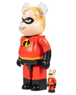 x Disney Pixar Mr. Incredible BE@RBRICK 100% und 400% Figuren-Set - Rot