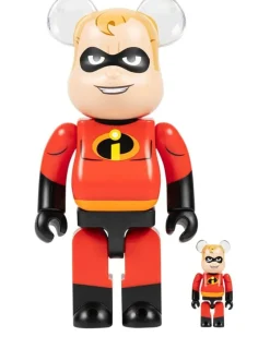 x Disney Pixar Mr. Incredible BE@RBRICK 100% und 400% Figuren-Set - Rot