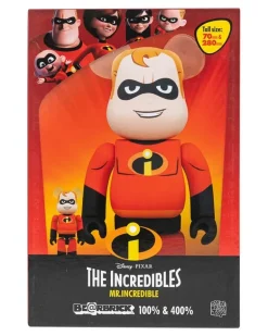 x Disney Pixar Mr. Incredible BE@RBRICK 100% und 400% Figuren-Set - Rot