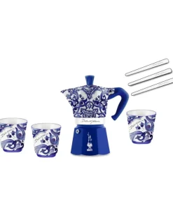 x Dolce & Gabanna Moka Express Blu Mediterraneo Set (3er-Set) - Blau