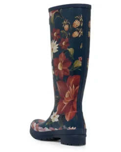 x FARM Rio Regenstiefel mit Blumen-Print - Blau