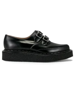 x George Cox Schuhe mit doppeltem Riemen - Schwarz