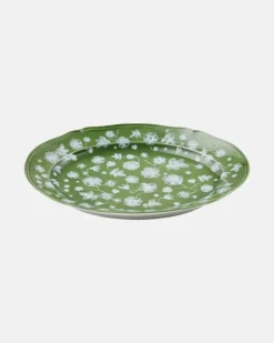 X Ginori 1735 Servierplatte Floral GrüN
