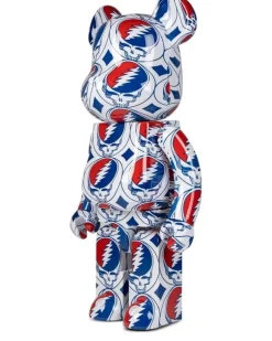 x Grateful Dead Steal your Face BE@RBRICK Figur - Weiß