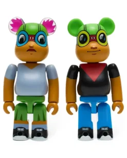 x Hebru Brantley Lil Mama & Flyboy NYCC Bearbrick Figuren-Set - Braun