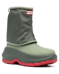 x Hunter Stiefel mit Logo-Patch - Grün