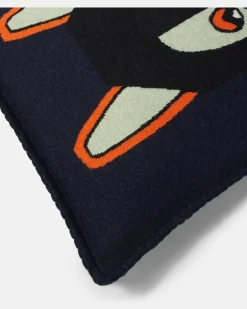X Louis Wain Kissen Futurist Cat aus Wolle Blau