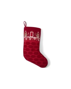 x Lulu Guinness Weihnachtsstrumpf, Herren, Größe:null regular, Rot, Polyester, by Lands' End