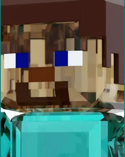 x Minecraft Steve Kristallfigur - Blau