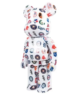 x MLB American League Bearbrick 1000% Figur - Weiß