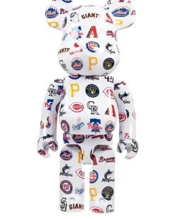 x MLB National League Bearbrick Figur - Weiß
