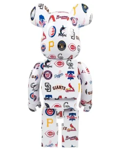 x MLB National League Bearbrick Figur - Weiß