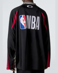 X NBA Longsleeve aus Jersey Schwarz