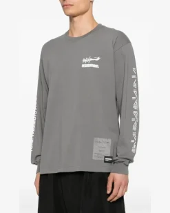 x Neighborhood Langarmshirt - Grau
