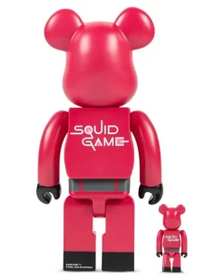 x Squid Game Guard "Circle" BE@RBRICK 100% und 400% Figuren-Set - Rosa