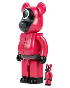 x Squid Game Guard "Circle" BE@RBRICK 100% und 400% Figuren-Set - Rosa