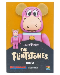 x The Flintstones Dino BE@RBRICK 100% und 400% Figuren-Set - Rosa