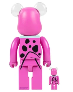 x The Flintstones Dino BE@RBRICK 100% und 400% Figuren-Set - Rosa