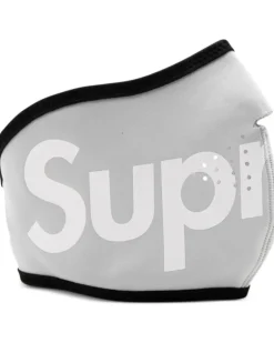 x Windstopper Mundschutzmaske mit Logo-Print - Grau