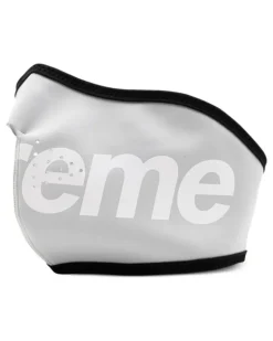 x Windstopper Mundschutzmaske mit Logo-Print - Grau