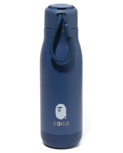 x Zoku Flasche mit Logo-Print - Blau