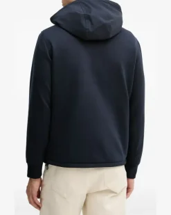 zip hooded jacket - Blau