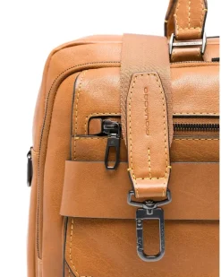 15,6-Zoll-Laptoptasche aus Leder - Nude