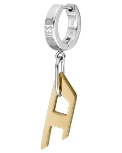 Zweifarbiger Edelstahl-Ohrring - Ohrringe - Unisex - Gold