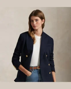 Zweireihiger Jerseyblazer Blue