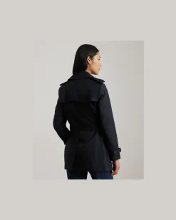 Zweireihiger Trenchcoat mit Baumwolle Blue