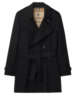Zweireihiger Trenchcoat - Schwarz